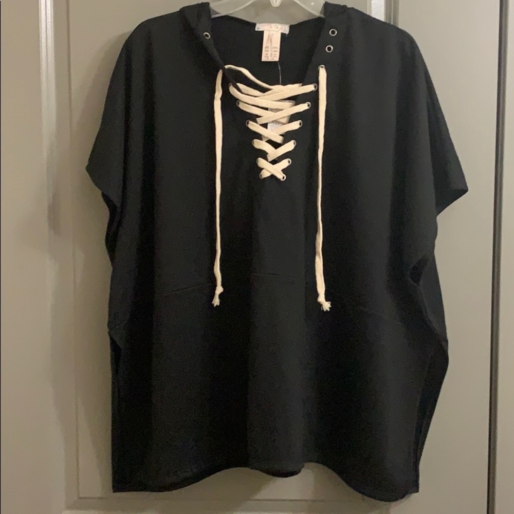 Free People hoodie tee.  One size.